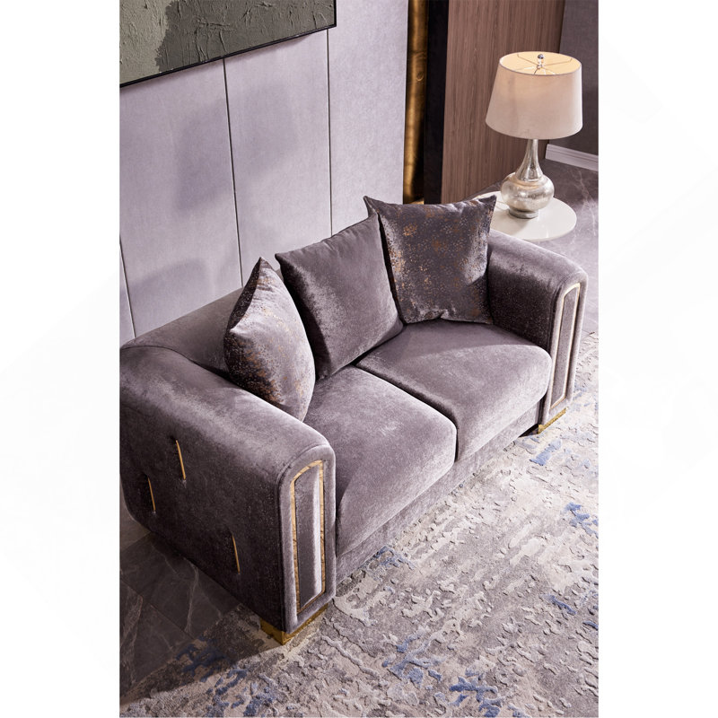 Causeuse de style moderne en argent