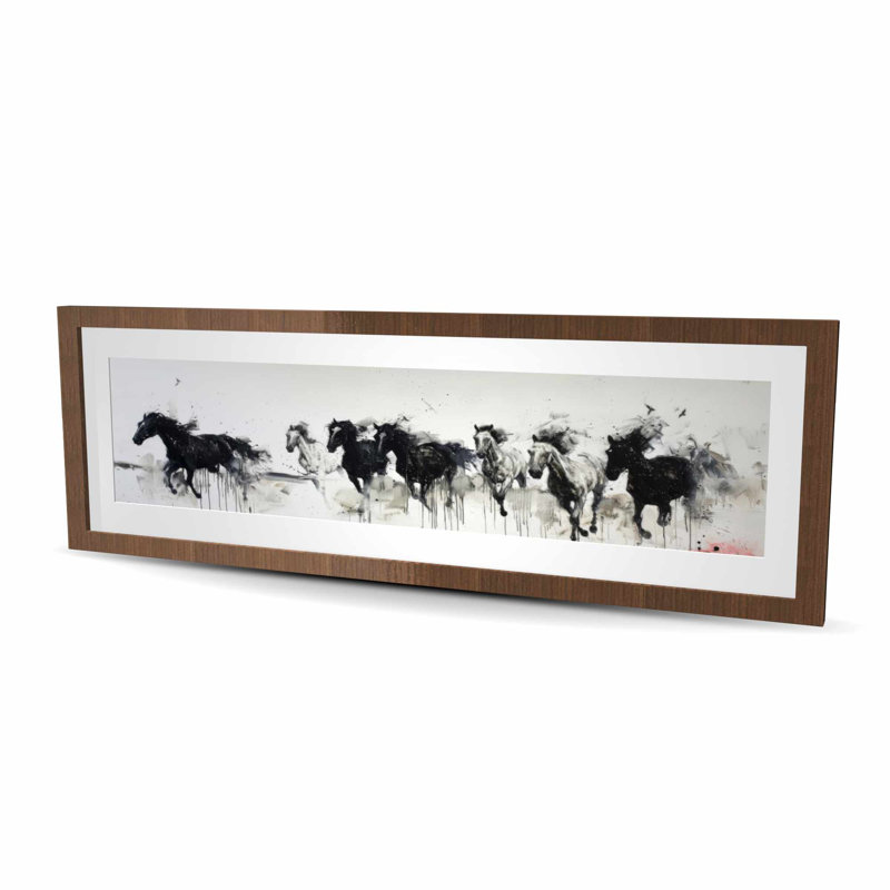 Stampede - reproduction encadrée avec passe-partout blanc | Art Home Decor