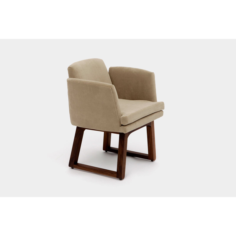 Allison Upholstered Arm Chair, Taupe