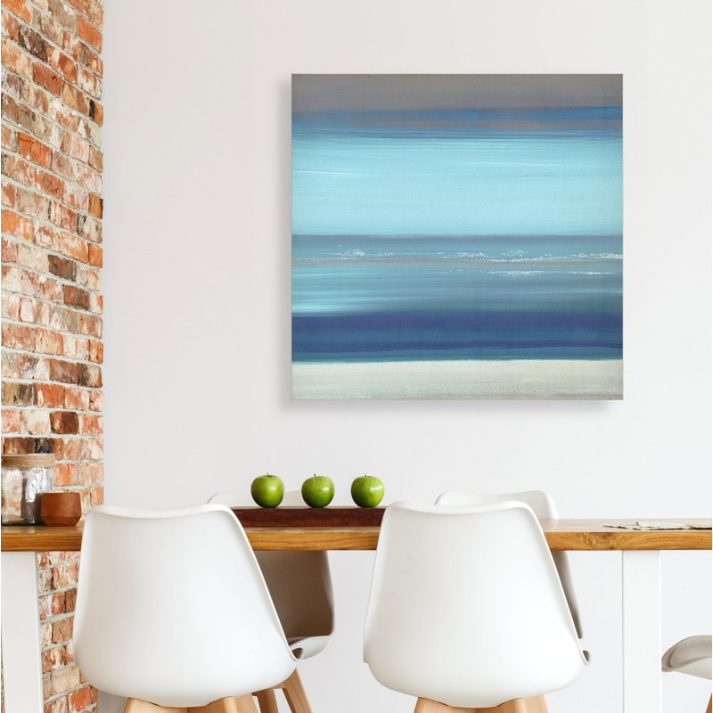 « par the sea ii », peinture, H 24 po x l 24 po x P 1,5 po, Toile tendue