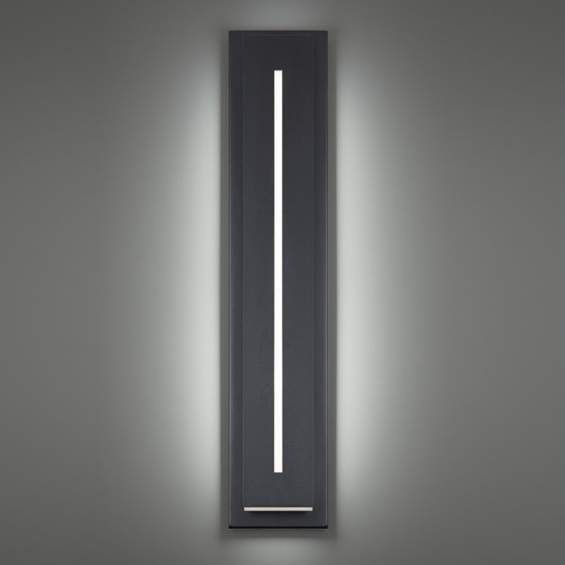 Plafonnier encastré d'extérieur à DEL noir minuit, 3500 K, H 36 po