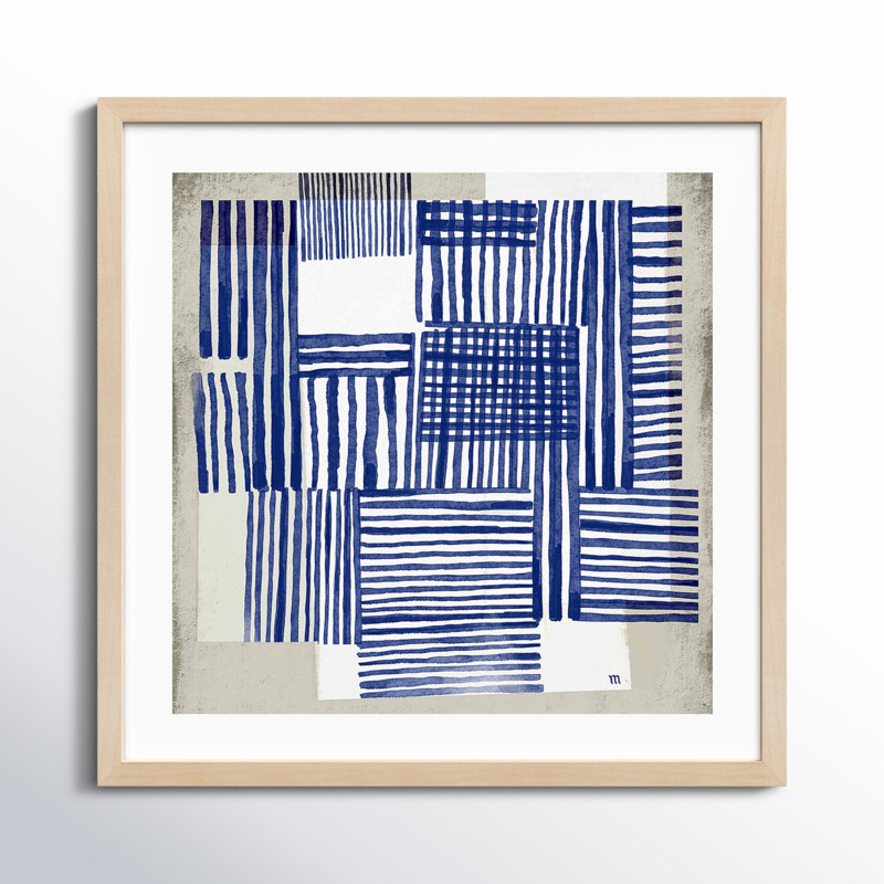 Book Shelf by Marco Marella for Studio M - Framed Wall Art, 30" H x 30" W x 1.25" D, Maple Framed