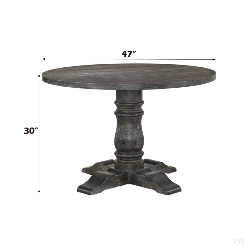Weathered Gray Finish Dining Table