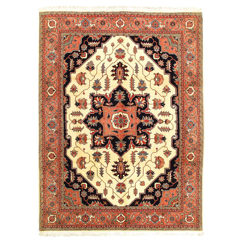 Tapis ivoire perse ivoire Tabriz 8 pi 9 po x 11 pi 9 po