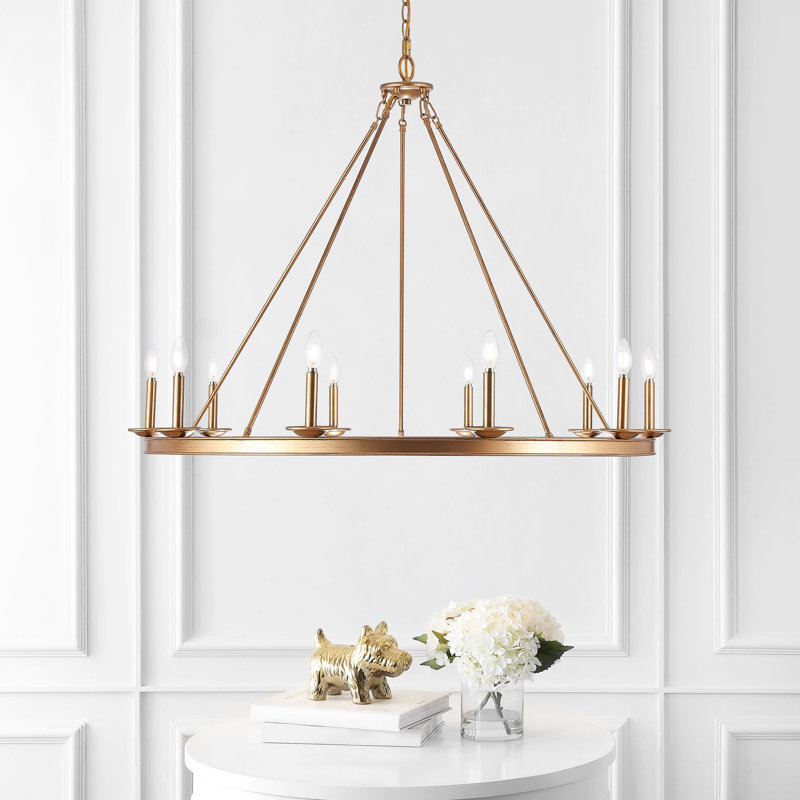 Natividad 10 - Light Chandelier, Gold Painted, 10 Lights