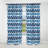 Watercolor Modern Pattern with Blue Triangles - Geometric Modern Blackout Curtain Single Panel-1220143695
