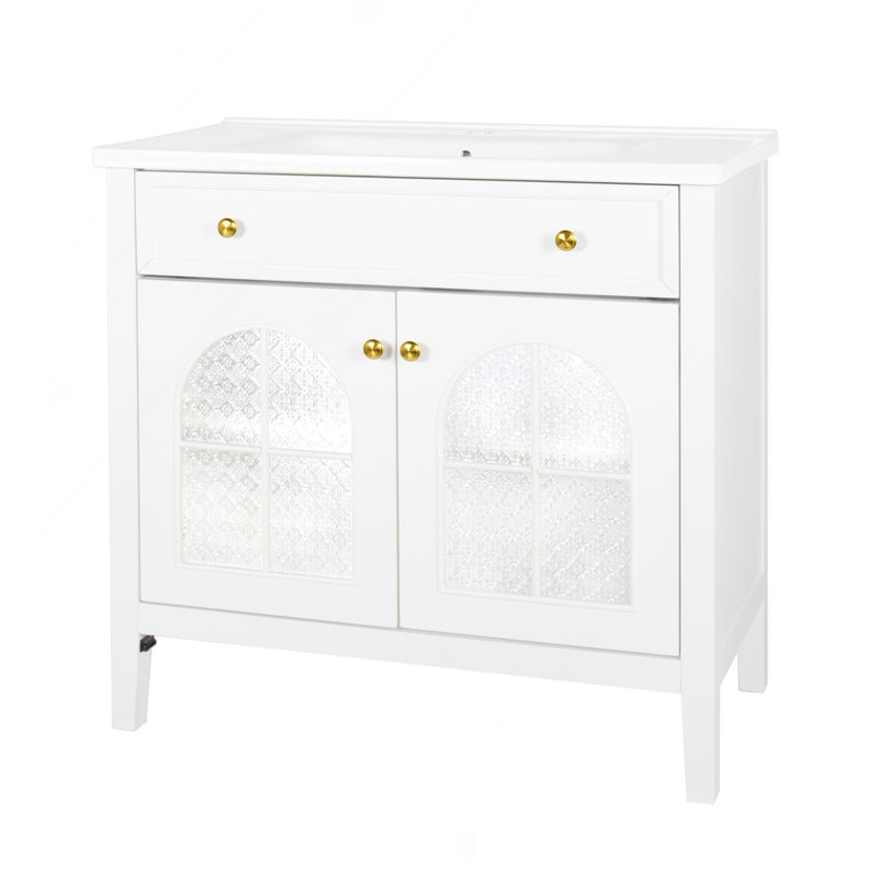 35.6" Bathroom Cabinet, Only Cabinet, White