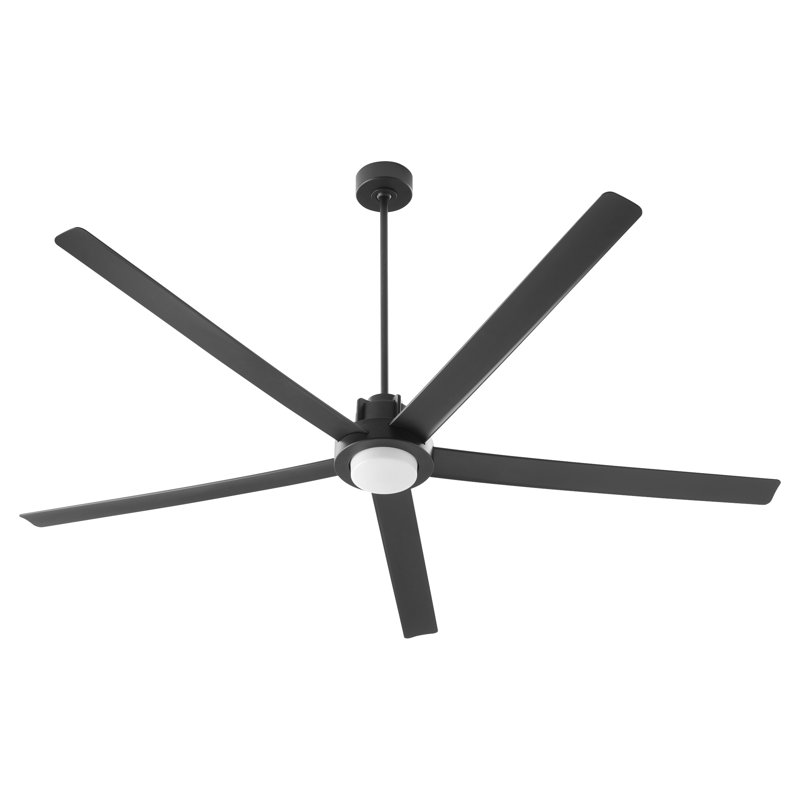 Ventilateur de plafond à hélice 5 pales 80 "avec commande murale Audey, Noir