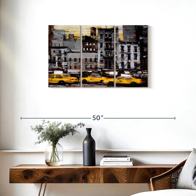 Sireci Yellow Cabs, 20" H x 33" W