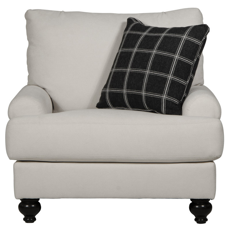 Fauteuil rembourré avec assise confortable et 1 coussin décoratif inclus Navay