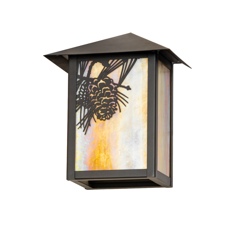 6.5" Wide Seneca Winter Pine Wall Sconce