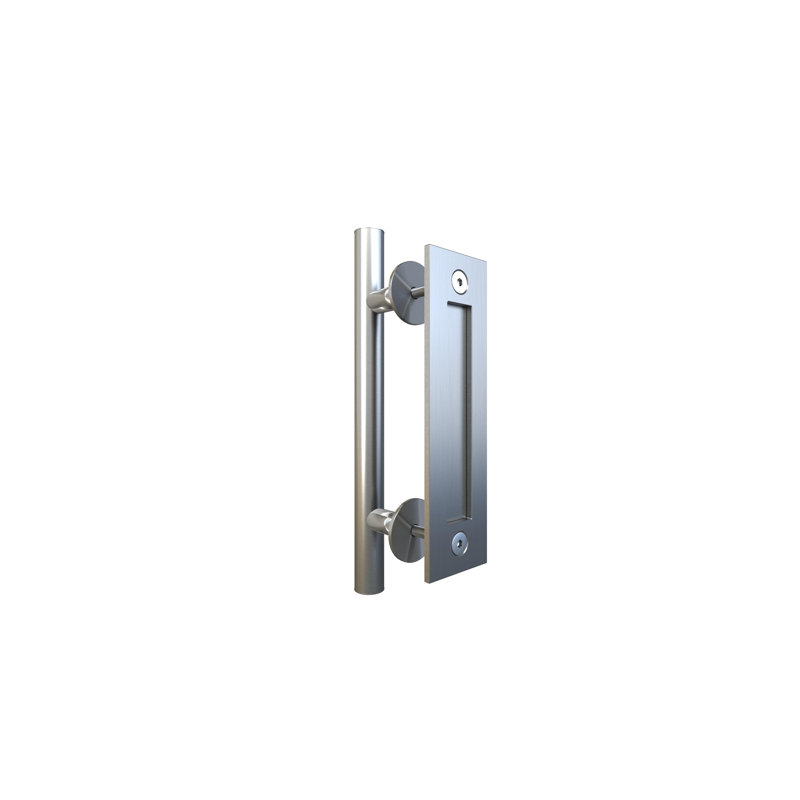 Poignée de porte de grange Alperton, Nickel satiné