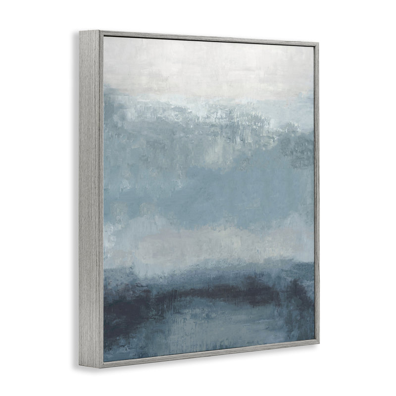 Giclée encadrée «Misty Blue Layers» par Hannah Dawson, H 20 po x l 16 po, Estampe numérique Farmhouse