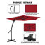 Parasol lumineux en porte-à-faux 10 pi Dantez-98098848