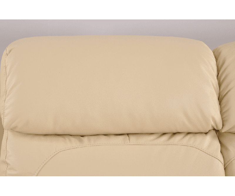 Cesiro Genuine Leather Electric Power Recliner 2 Seater Sofa, Cream
