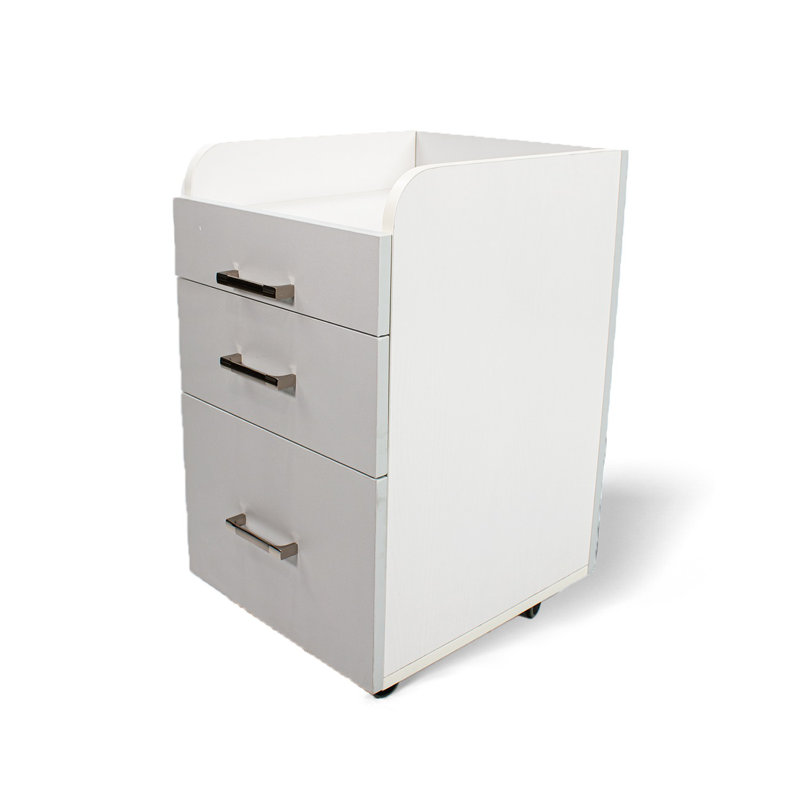 Commode à 2 tiroirs, gris