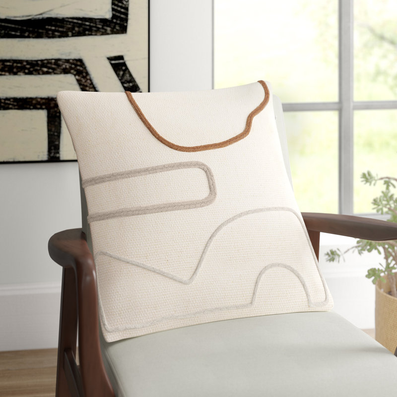 Housse et insert de coussin carré Alain, 20 po x 20 po, Polyester, 1