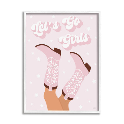 «Let Go Girls Cowgirl», art de la giclée encadrée par Natalie Carpentieri