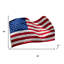 Ensemble de quatre drapeaux américains en nylon brodé rouge, blanc et bleu