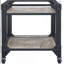 Rustic Oak & Charcoal Finish Serving Cart