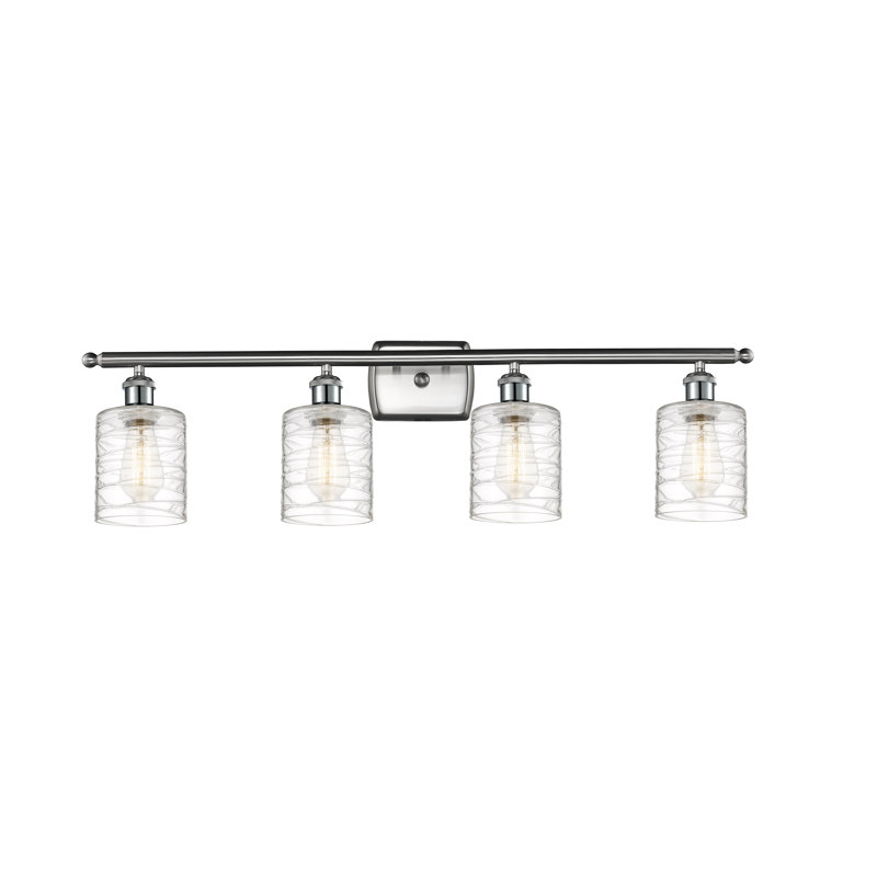 Éclairage de salle de bain à intensité variable 4 lumières Leilani, Ampoule incandescente rétro de 60 watts
