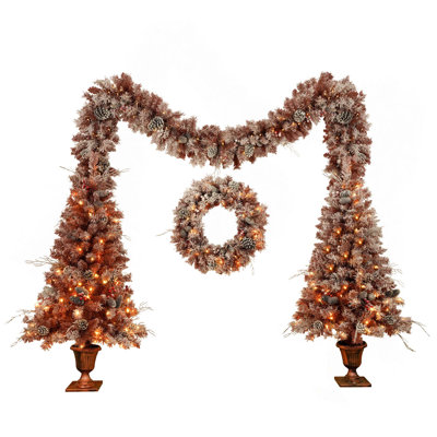 Lighted Pine Christmas Tree