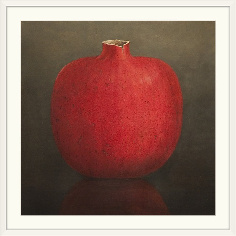 «Ankeus Pomegranate, 2010» par Lincoln Seligman, reproduction d'art, H 38 po x l 38 po x P 1 po, Cadre blanc