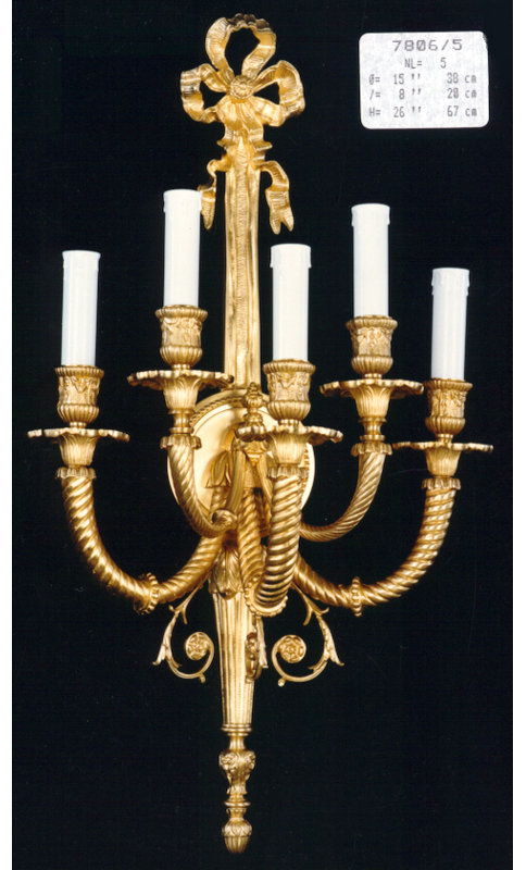 Demott Candle Wall Light, French Gold