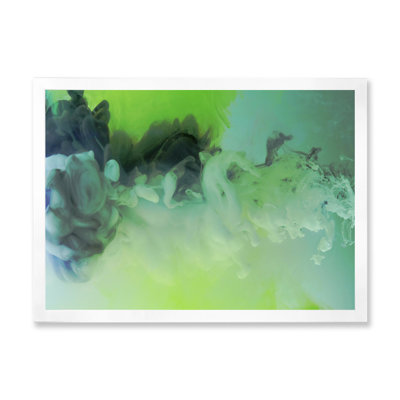 Nuances de vert liquide II - peinture sur toile