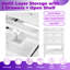 Meuble-lavabo 24 po avec lavabo en céramique, 2 tiroirs et tablette ouverte 24 po-1327357451