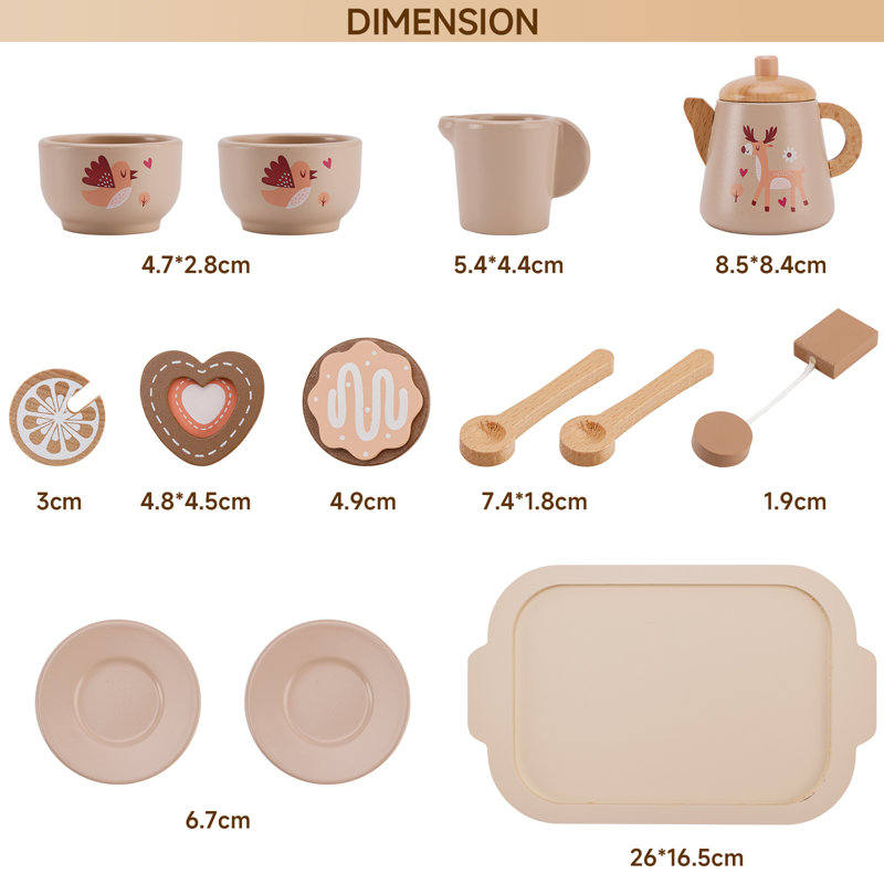Wooden Tea Sets Play Kitchen Dishes/Tea Set