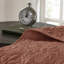 Courtepointe réversible 3 pièces en argile rouge très grand / très grand - mélange de literie été et chaleur, courtepointe, rembourrage en coton prélavé, 2 taies décoratives, literie polyvalente lavable à la machine, bourre, assorti