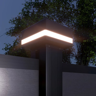 Solar Post Cap Lights – Outdoor Fence Lighting For 2.75"X2.75" Posts, 1 Colour Mode(White Light） (Set of 4) 