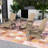 HDPE Adirondack Folding Rocking Chair With Retractable Ottoman And Cup Holders-1997535186