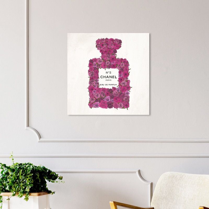 «Number 5 Rose», peinture sur toile, Toile tendue, H 30 po x l 30 po