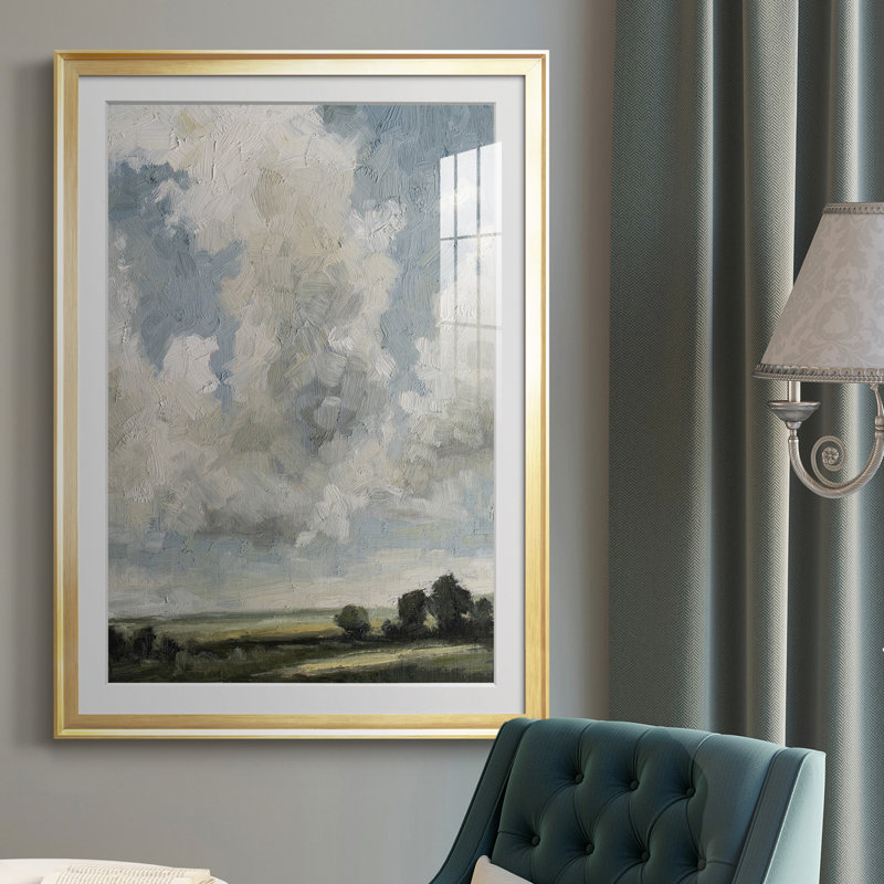 Gathering Clouds - reproduction de cadre photo, Cadre doré, H 24,5 po x l 18,5 po x P 1 po