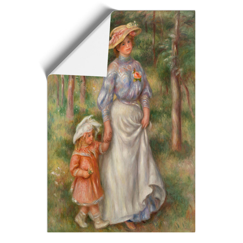 Promenade by Pierre-Auguste Renoir - Unframed Painting, 42cm H x 30cm W x 0.1cm D