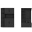Armoire de vestibule noire pour la chambre à coucher et la cuisine, arbre de rangement 2 en 1, salon à tablettes grande capacité, 5 armoires suspendues à 4 crochets, conception à coins arrondis