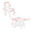 Ensemble de salle à manger 5 pièces à rallonge ronde avec rallonge amovible et 4 chaises rembourrées-312762078