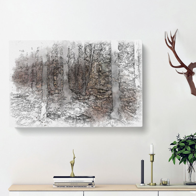 Within The Woods - Wrapped Canvas Painting, 40cm H x 60cm W x 3cm D