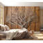 Murale arbre de vie Dastyn sur fond en bois-335641660