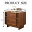 Ensemble de table de chevet 2 tiroirs 22 po en noyer 22 po | Rangement minimaliste moderne en bois brun