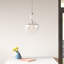 Suspension Kichler Everly en nickel brossé de 50 cm (19,75 po) à une lumière avec abat-jour transparent en forme de larme-1254475803-1254441227-1292190608