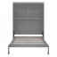 Lit escamotable double pleine grandeur avec tablettes, gris-1020745595
