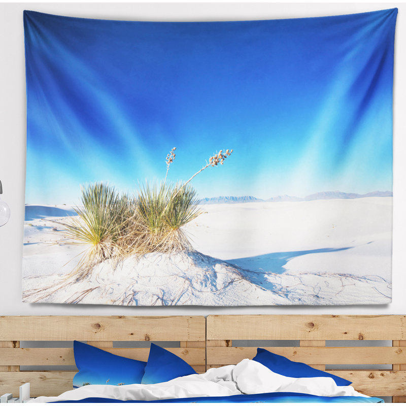 Paysage, tapisserie du parc White Sands aux États-Unis, H 68 po x l 80 po