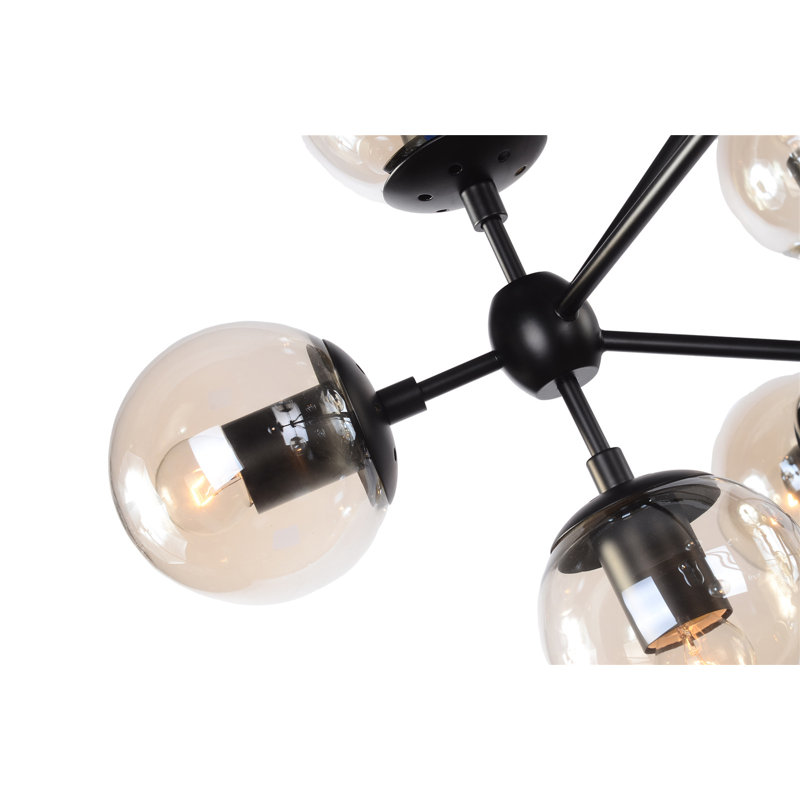 Lustre linéaire moderne 10 lumières spoutnik Rick