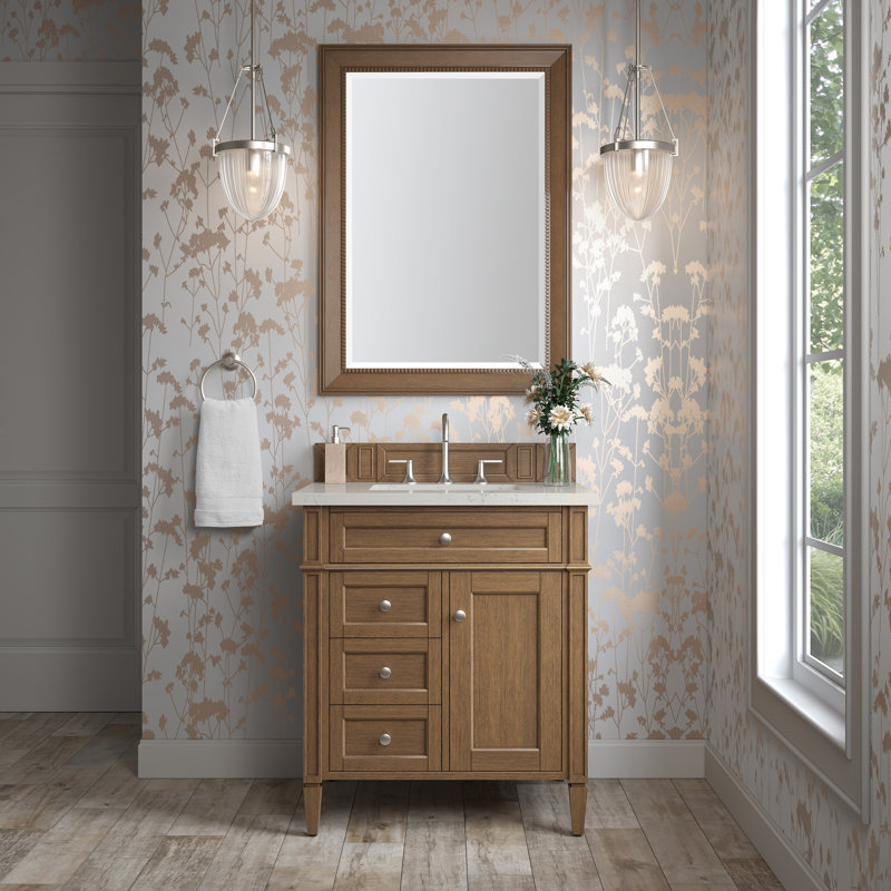 Brittany 30'' W Single Vanity, Saddle Brown, Siberian, 8" Widespread