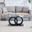 Table basse moderne en bois aggloméré de style moderne avec base - convient aux salons et aux salons-445050901