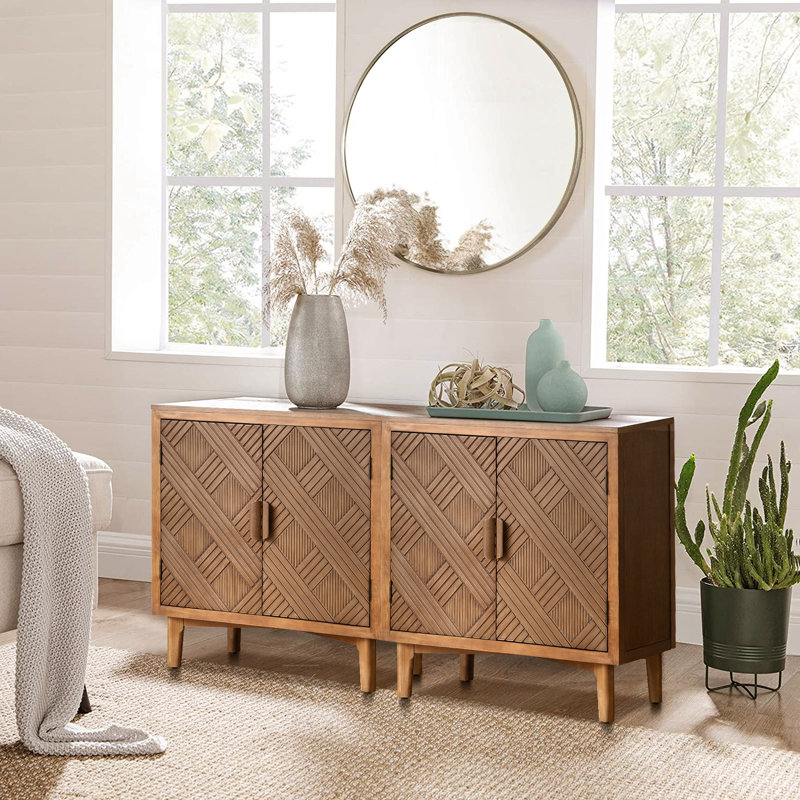 Buffet en bois massif l 56 po