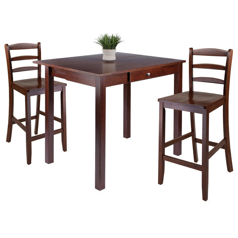 Ensemble de salle à manger 2 pièces Alek, Noyer, Tabouret de bar (siège d'une hauteur de 29 po)
